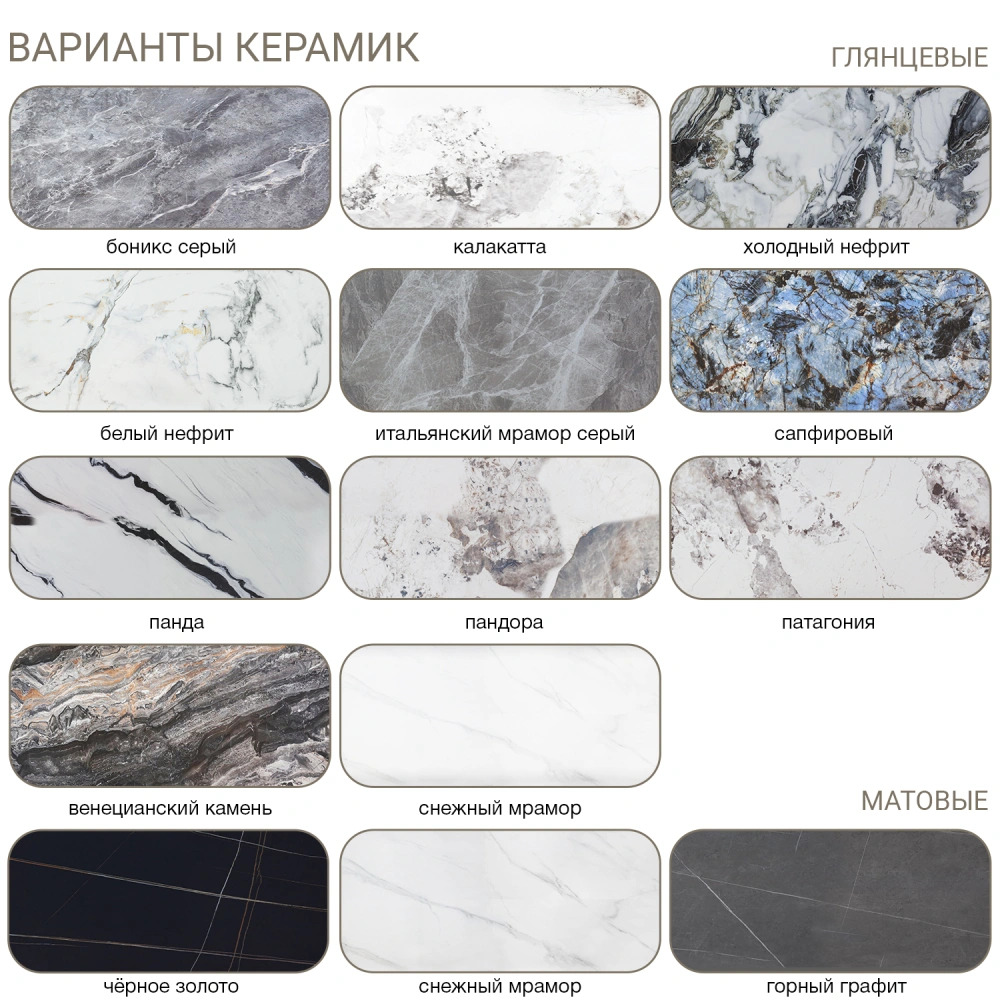 Стол круглый НИК 90, керамика Горный графит матовый в магазине «На диване» в Брянске  — Выгодная цена